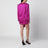Robe courte rose en satin