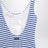 Striped one-piece swimsuit with Snoopy