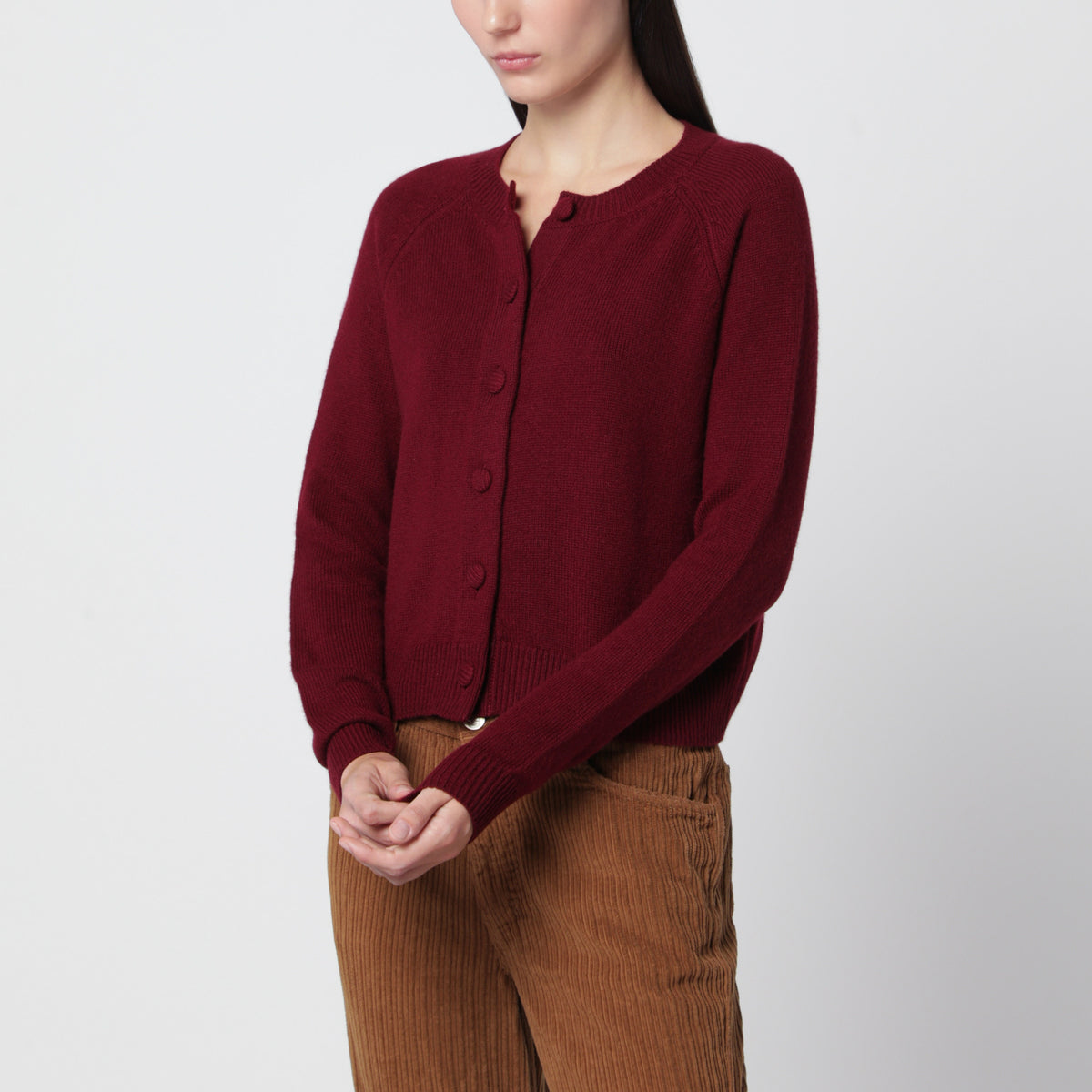 Cardigan Mila Wine 21 en cachemire