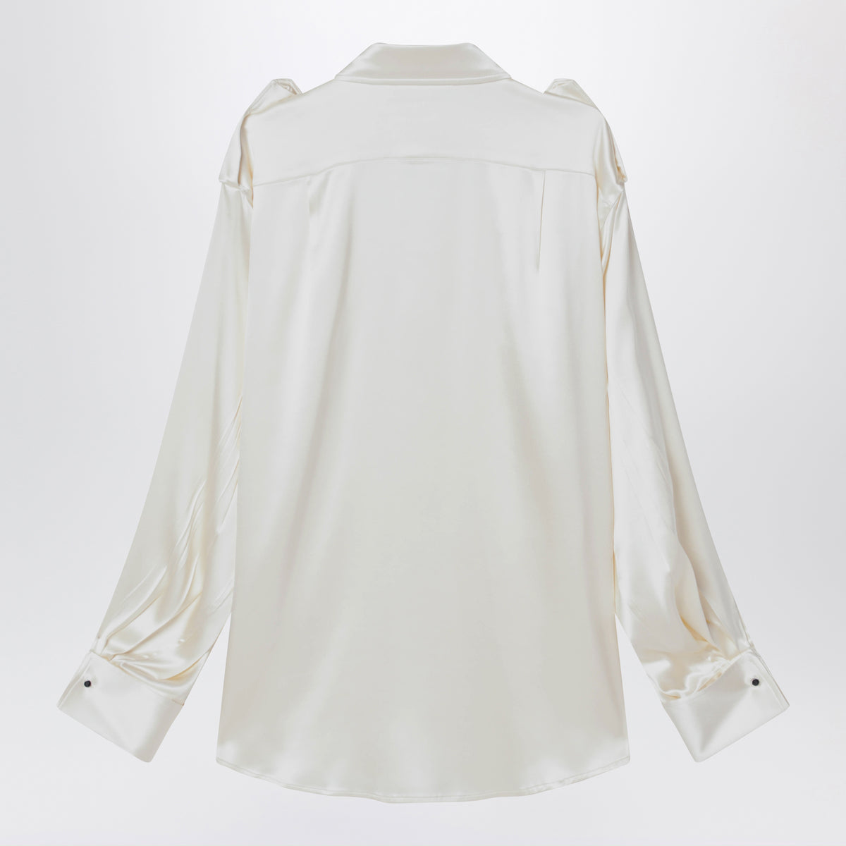 Chemise Liquid Utility en satin crème