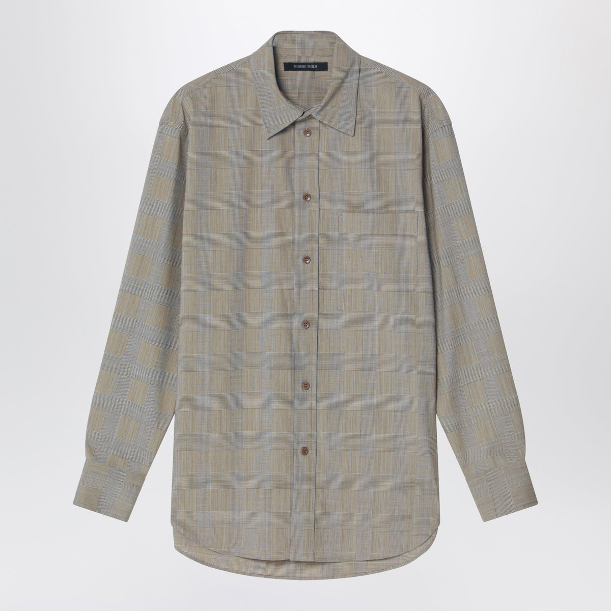 Camicia marrone/beige in principe di Galles