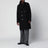 Cappotto doppiopetto nero in lana