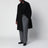 Cappotto doppiopetto nero in lana