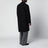 Cappotto doppiopetto nero in lana