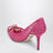 Escarpins Bellucci à cristaux en dentelle Taormina fuchsia