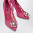 Escarpins Bellucci à cristaux en dentelle Taormina fuchsia
