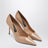 Dark beige patent leather pumps
