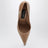Dark beige patent leather pumps