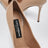 Dark beige patent leather pumps