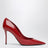 Red patent leather pumps