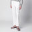 Mid-rise flared cotton trousers in white