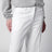 Mid-rise flared cotton trousers in white