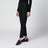 Black slim-fit cotton-blend trousers