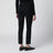 Black slim-fit cotton-blend trousers