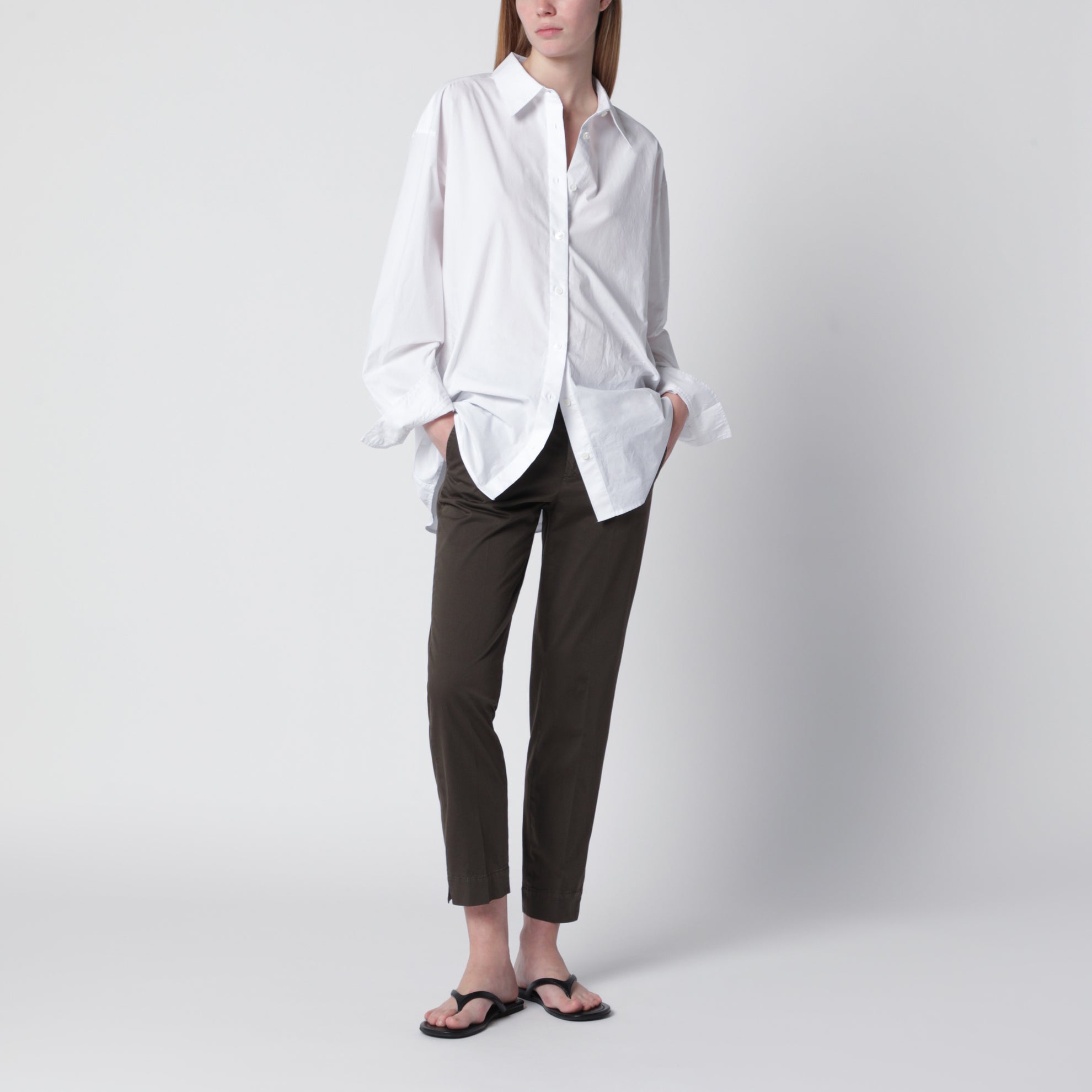 Pantalone marrone in cotone