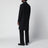 Anthracite grey single-breasted wool coat