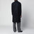 Navy single-breasted wool coat