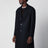 Navy single-breasted wool coat