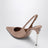 Beige satin slingback with DG logo