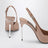 Beige satin slingback with DG logo