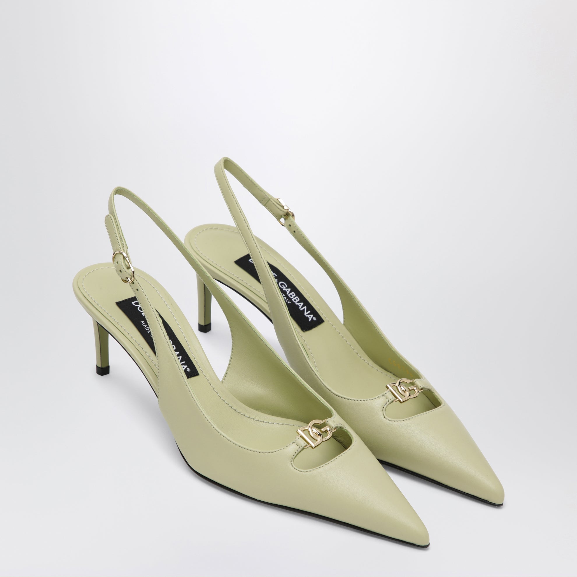Lollo Slingbacks aus Nappaleder in Salbei