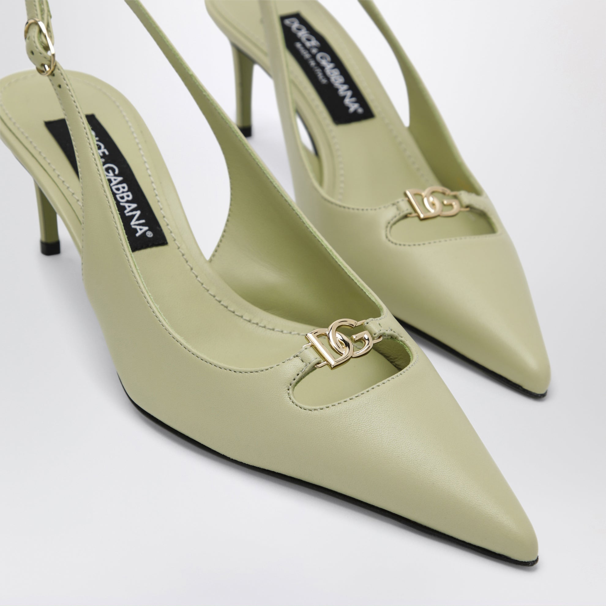 Lollo Slingbacks aus Nappaleder in Salbei