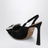 Slingback in velluto con fibbia gioiello nera
