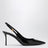 Black patent leather slingback