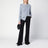 Asymmetrische schwarze Hose aus Wolle