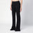 Black asymmetrical wool trousers