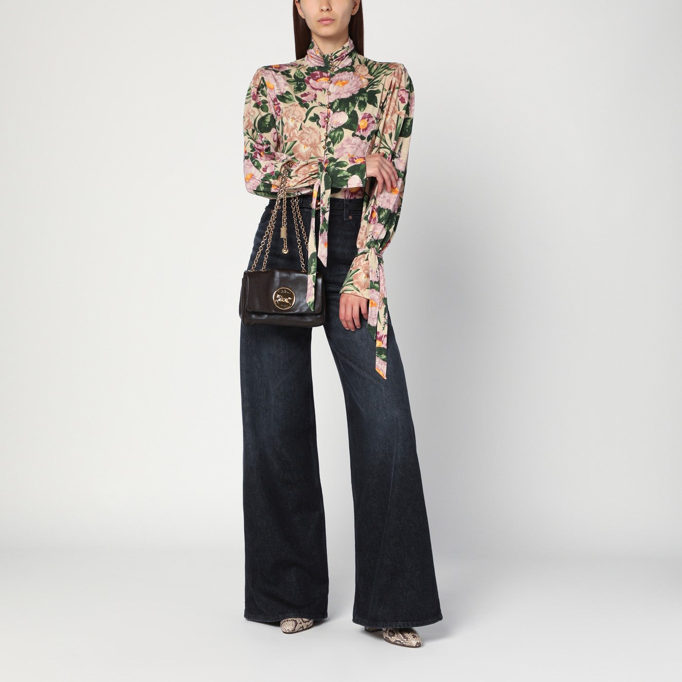Jeans ampio nero slavato