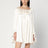 Milky white mini dress in silk