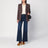 Single-breasted checked brown wool jacket