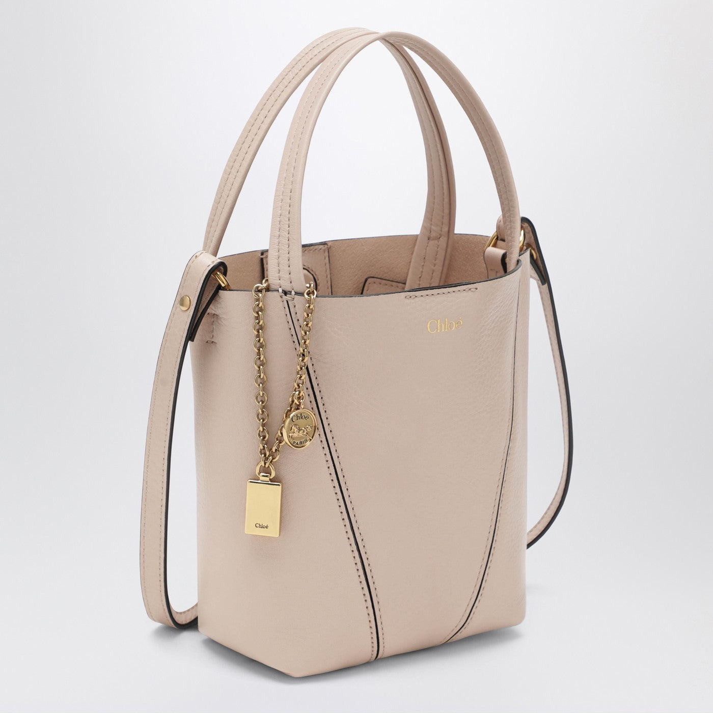 Small Chloé Spin tote bag in Cement Pink