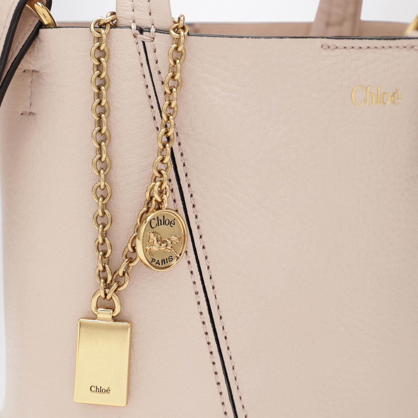 Small Chloé Spin tote bag in Cement Pink