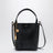 Small Spin black leather tote bag