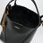 Small Spin black leather tote bag