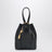 Small Spin black leather tote bag