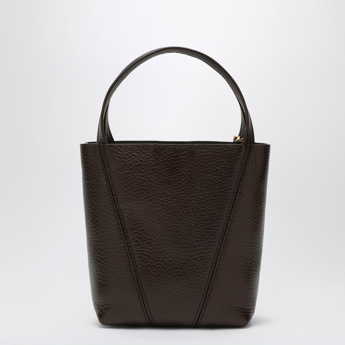 Kleine dunkelbraune Chloé Spin Tote Bag