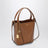 Small Spin brown leather tote bag