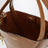 Small Spin brown leather tote bag