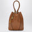 Small Spin brown leather tote bag