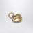 Alphabet Herzanhänger aus Messing mit Logo in Gold