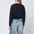 Navyblauer Alpaka-Mischpullover