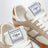Baskets Chloé Kick marron et blanches en mesh et cuir