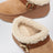 Light brown Nama suede wedge mules