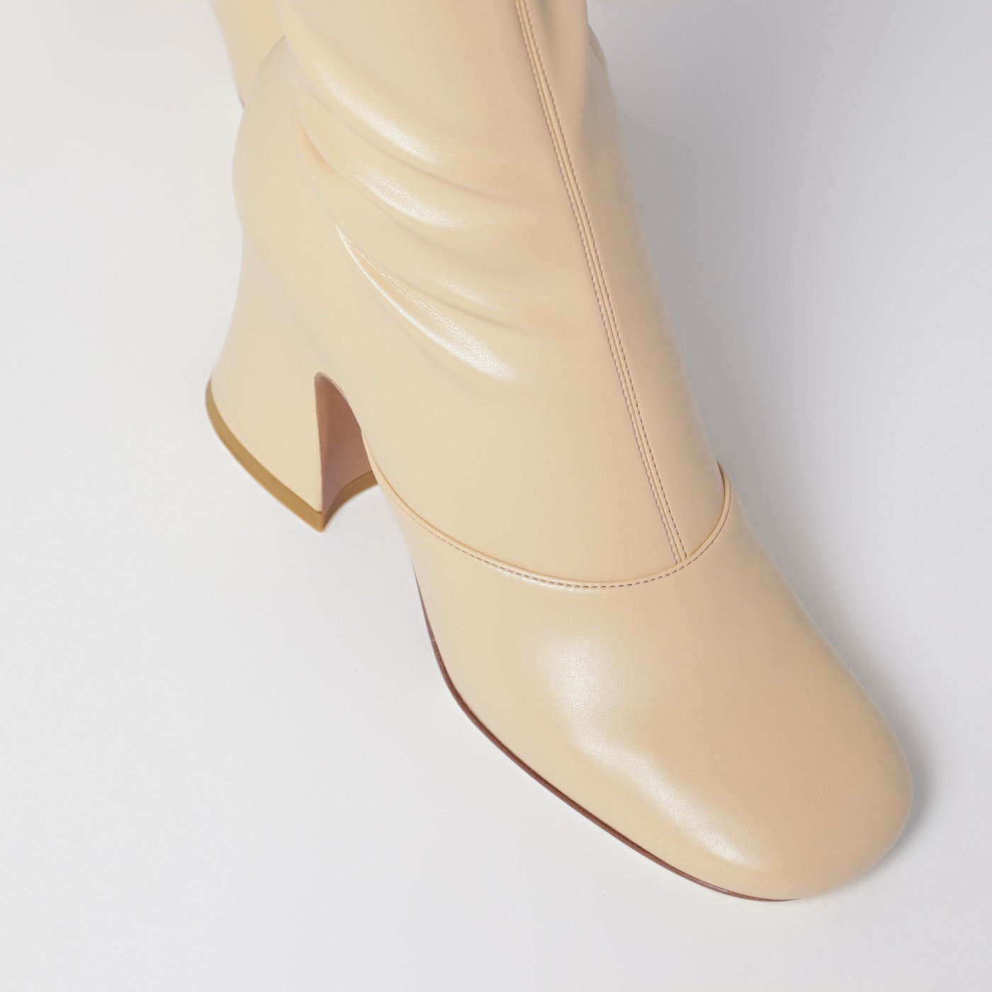 Beige Janis heeled boots