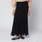 Black silk muslin maxi skirt