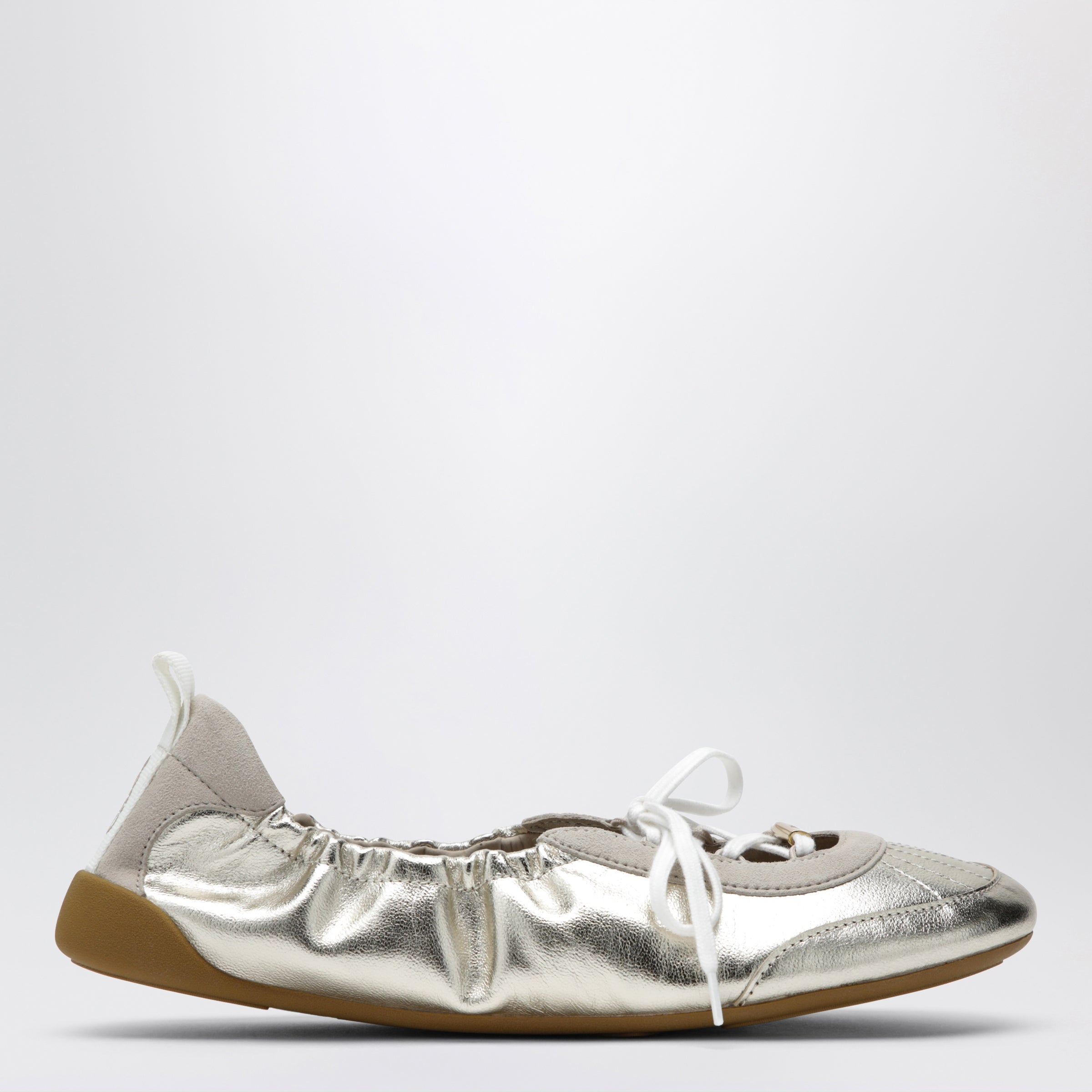 Chloé Chloé Kick ballet sneakers in metallic nappa leather
