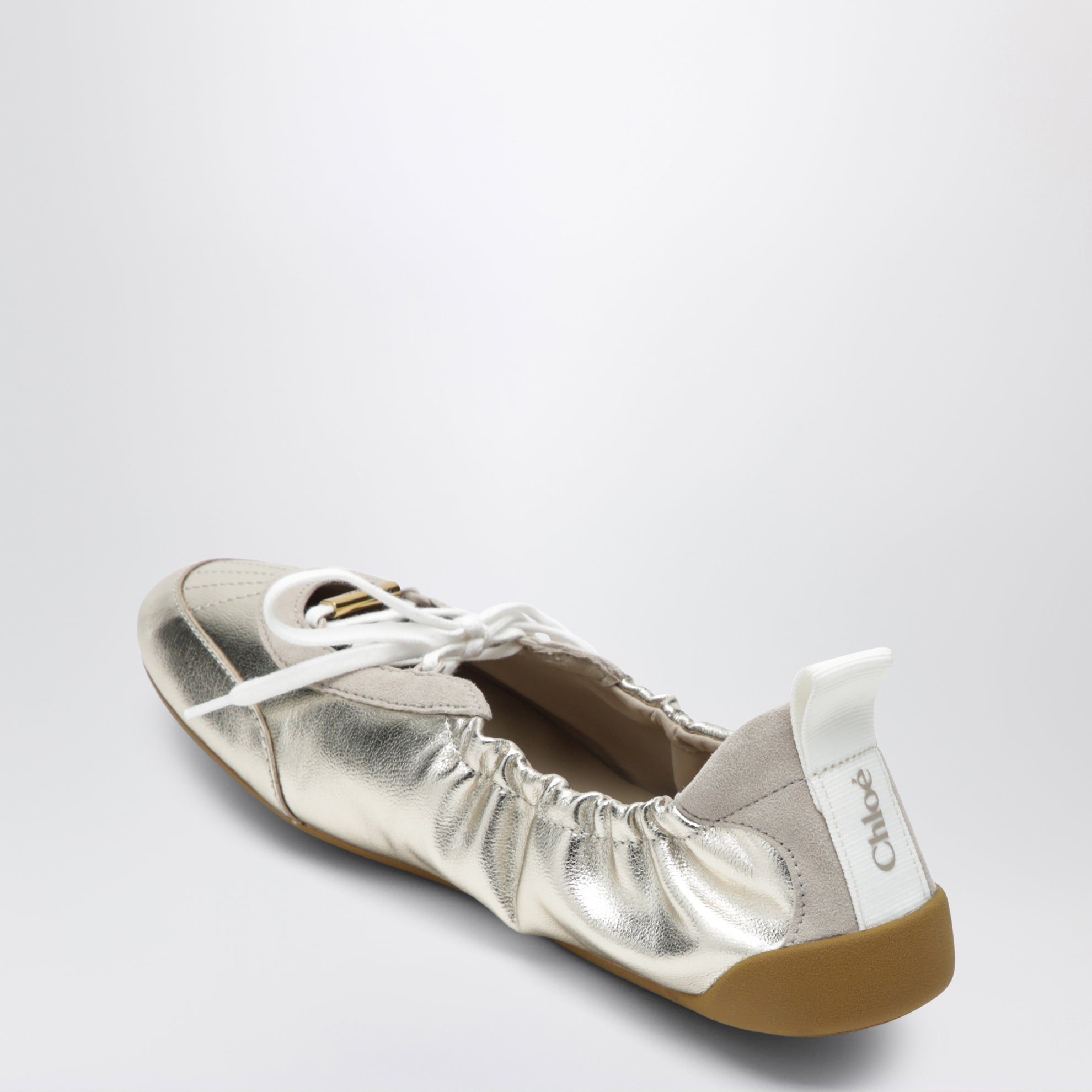 Sneaker ballerine Chloé Kick in nappa metallizzata